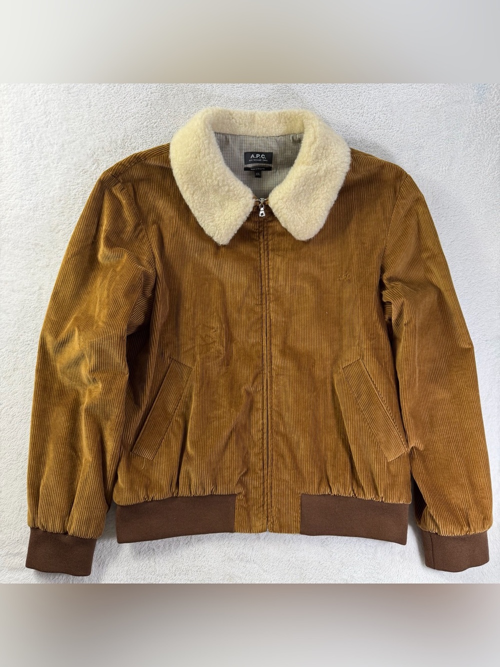 A.P.C. Paris Gilles Corduroy Sherpa Collar Bomber Jacket XXL Fits Men’s US XL